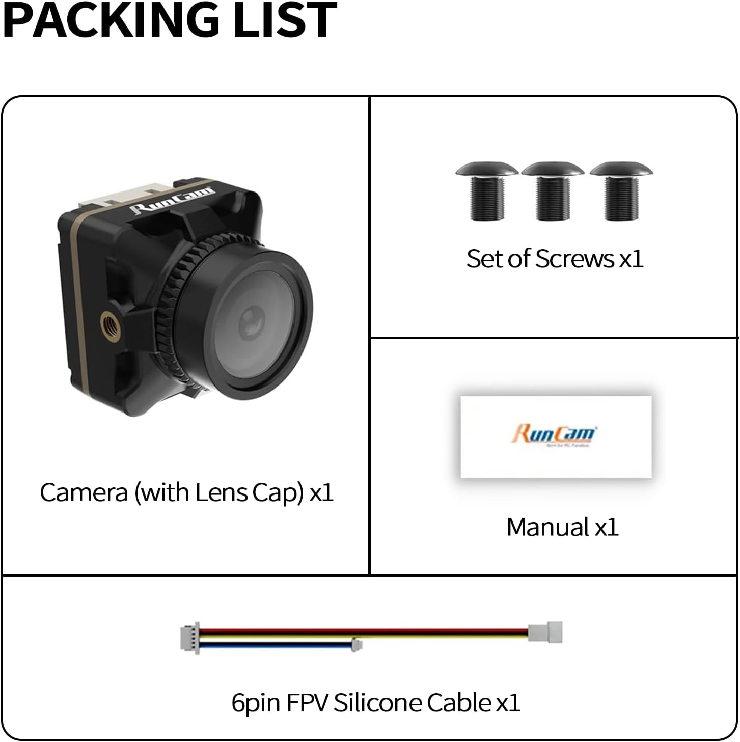 RunCam Robin 3 – 1200TVL FPV Micro Camera (19×19 mm)