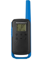 Motorola T270 Talkabout, Two-Way Radios, Rechargeable, 22 Channel, 25 Mile, Black W/Blue, 2 Pack