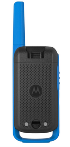 Motorola T270 Talkabout, Two-Way Radios, Rechargeable, 22 Channel, 25 Mile, Black W/Blue, 2 Pack