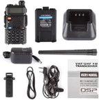 Baofeng UV-5R Two Way Radio Dual Band 144-148/420-450Mhz Walkie Talkie 1800mAh Li-ion Battery(Black)