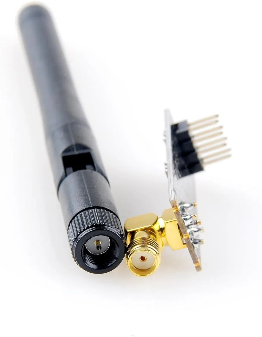 NRF24L01+PA+LNA Wireless Transceiver RF Transceiver Module 2.4G 1100m with Antenna and 3pcs NRF24L01+ Breakout Adapter with 3.3V Regulator on-Board for Ar duino