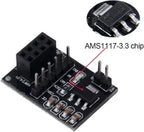 NRF24L01+PA+LNA Wireless Transceiver RF Transceiver Module 2.4G 1100m with Antenna and 3pcs NRF24L01+ Breakout Adapter with 3.3V Regulator on-Board for Ar duino